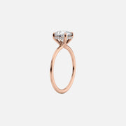  The Solitaire Sarah Princess Lab Diamond Ring 14k Rose Gold 002