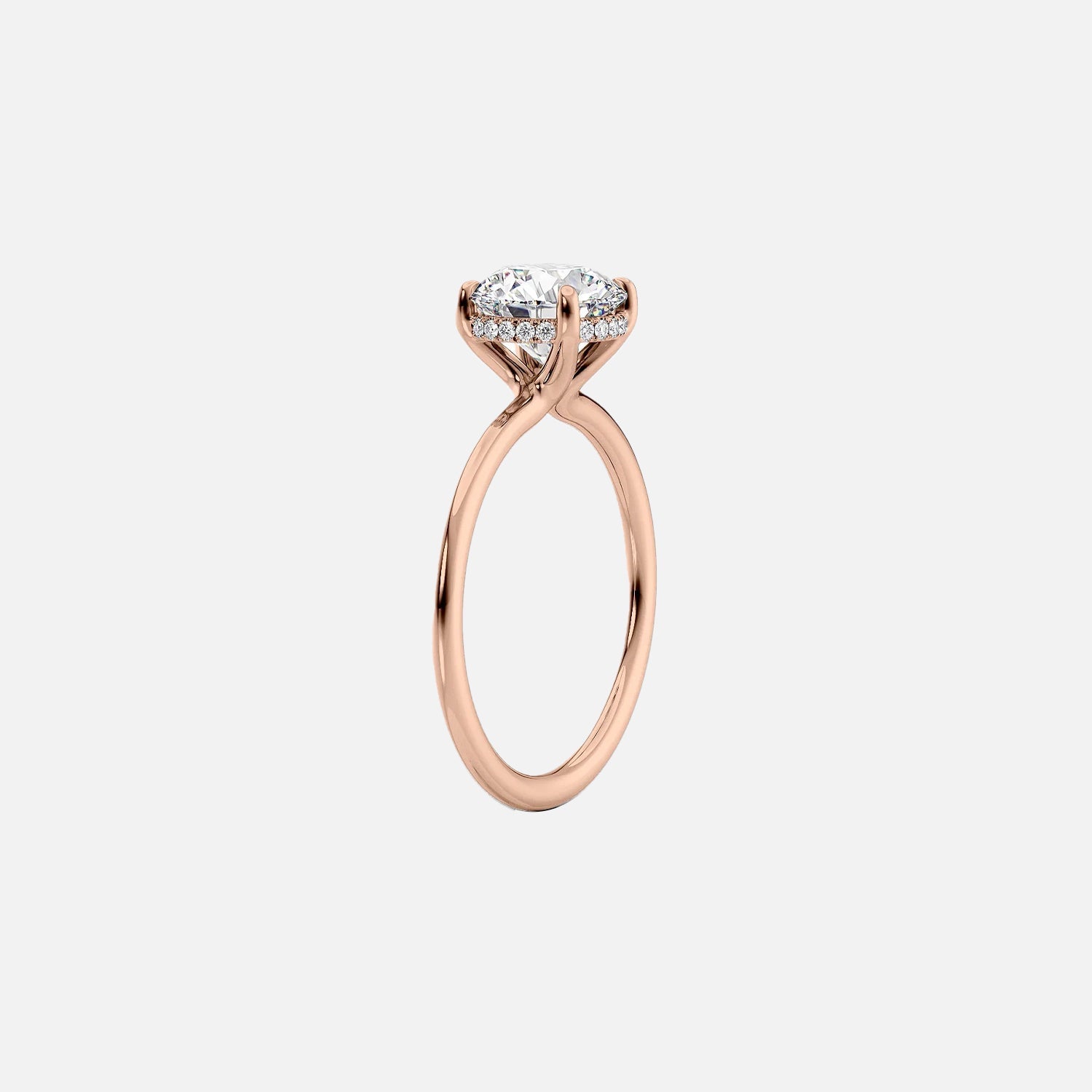  The Solitaire Sarah Princess Moissanite Ring 14k Rose Gold 002