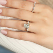  The Solitaire Sarah Radiant Lab Diamond Ring 14k White Gold 003