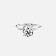  The Solitaire Sarah Round Lab Diamond Ring 14k White Gold 001