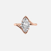  The Solitaire Skyler Marquise Moissanite Ring 14k Rose Gold 001