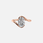  The Solitaire Skyler Oval Moissanite Ring 18k Rose Gold 001