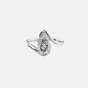  The Solitaire Skyler Pear Lab Diamond Ring 14k White Gold 001