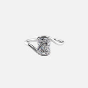  The Solitaire Skyler Radiant Moissanite Ring 14k White Gold 001