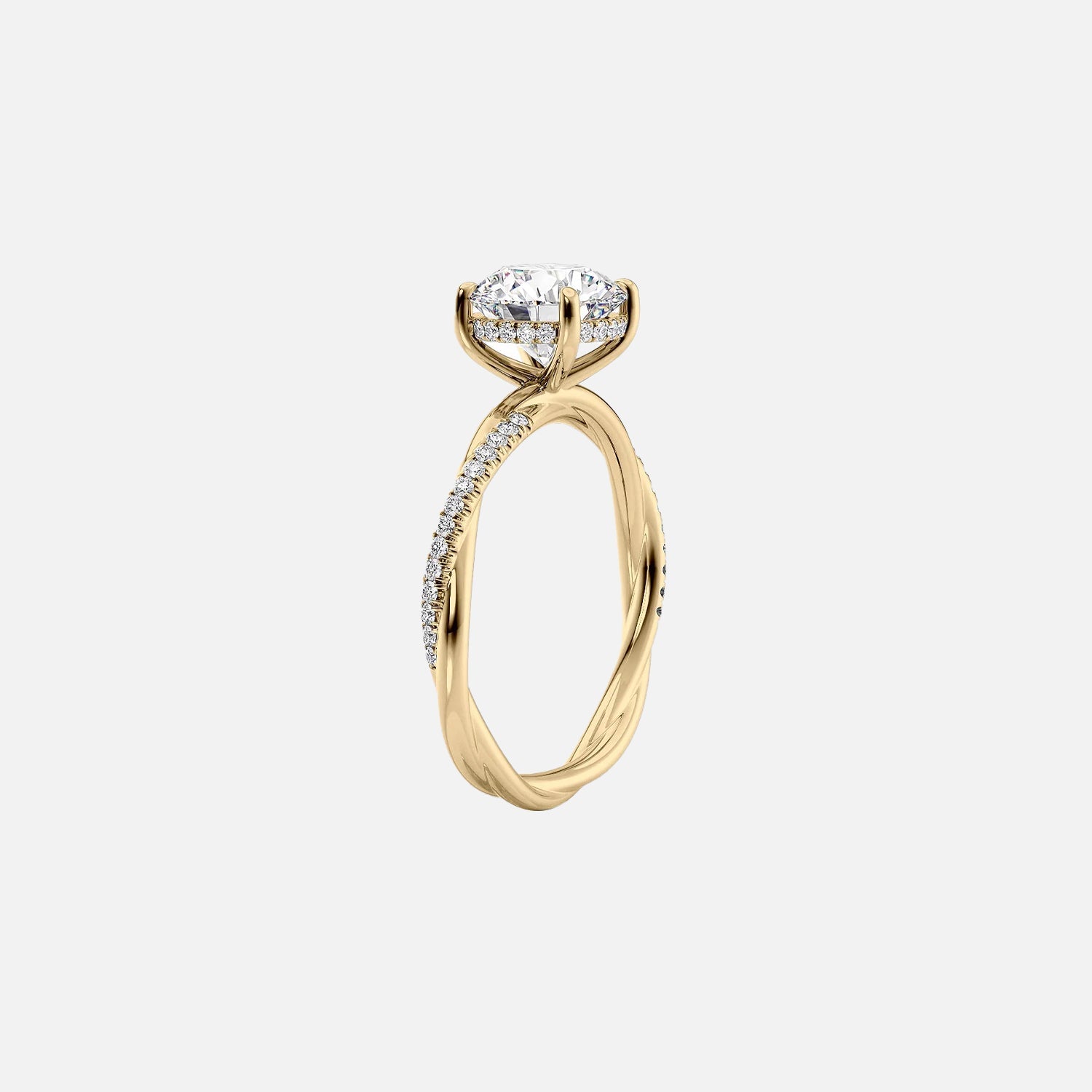 The Stacey Oval Lab Diamond Ring 14k Yellow Gold 001