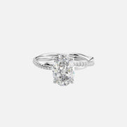  The Stacey Oval Lab Diamond Ring 18k White Gold 001
