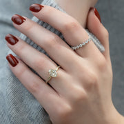 The Stacey Oval Moissanite Ring 18k Yellow Gold 003