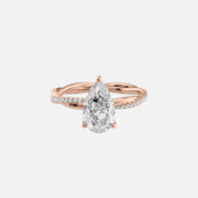  The Stacey Pear Moissanite Ring 14k Rose Gold 001