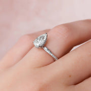  The Stacey Pear Moissanite Ring 18k White Gold 004 Final