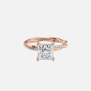  The Stacey Princess Moissanite Ring 14k Rose Gold 001