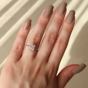  The Stacey Radiant Moissanite Ring 14k White Gold 003