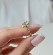  The Stacey Radiant Moissanite Ring 18k Yellow Gold 004