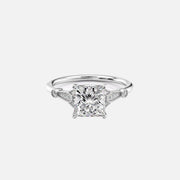  The Stephanie Princess Moissanite Ring 14k White Gold 001