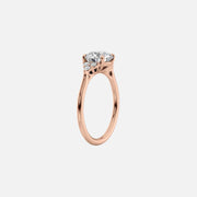 The Summer Emerald Side Stone Moissanite Ring - KNT - Engagement Rings, Wedding Bands & Fine Jewelry