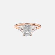 The Summer Emerald Side Stone Moissanite Ring - KNT - Engagement Rings, Wedding Bands & Fine Jewelry