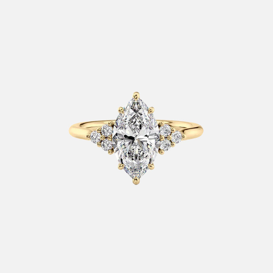 The Summer Marquise Side Stone Moissanite Ring - KNT - Engagement Rings, Wedding Bands & Fine Jewelry