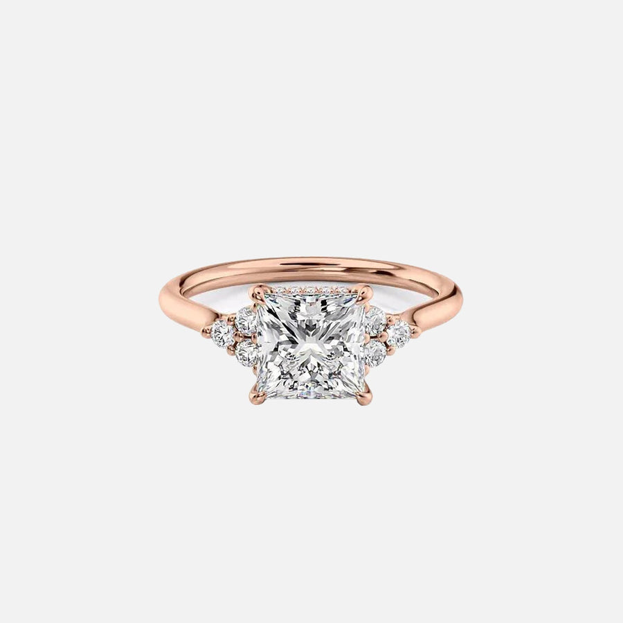 The Summer Princess Side Stone Moissanite Ring - KNT - Engagement Rings, Wedding Bands & Fine Jewelry