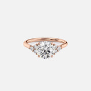 The Summer Round Side Stone Moissanite Ring - KNT - Engagement Rings, Wedding Bands & Fine Jewelry