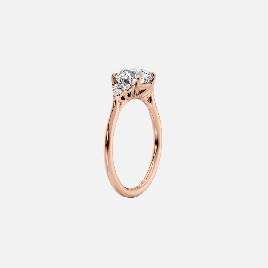The Summer Round Side Stone Moissanite Ring - KNT - Engagement Rings, Wedding Bands & Fine Jewelry