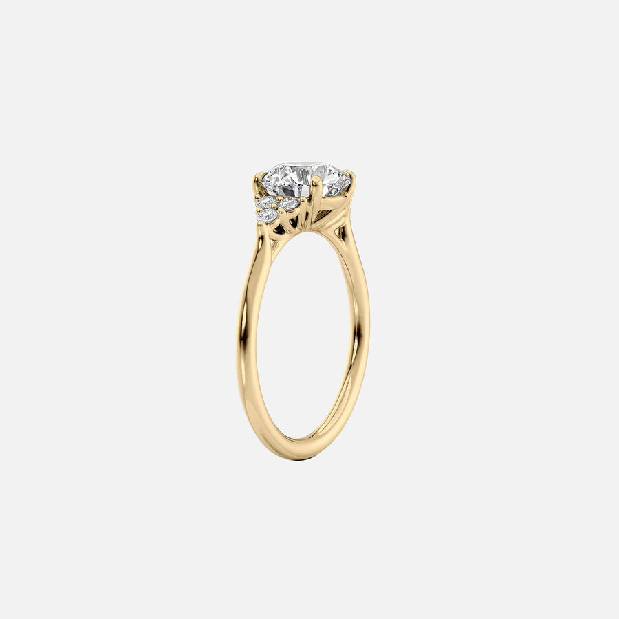 The Summer Round Side Stone Moissanite Ring - KNT - Engagement Rings, Wedding Bands & Fine Jewelry