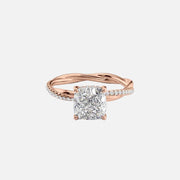The Sunny Cushion Pave Moissanite Ring - KNT - Engagement Rings, Wedding Bands & Fine Jewelry