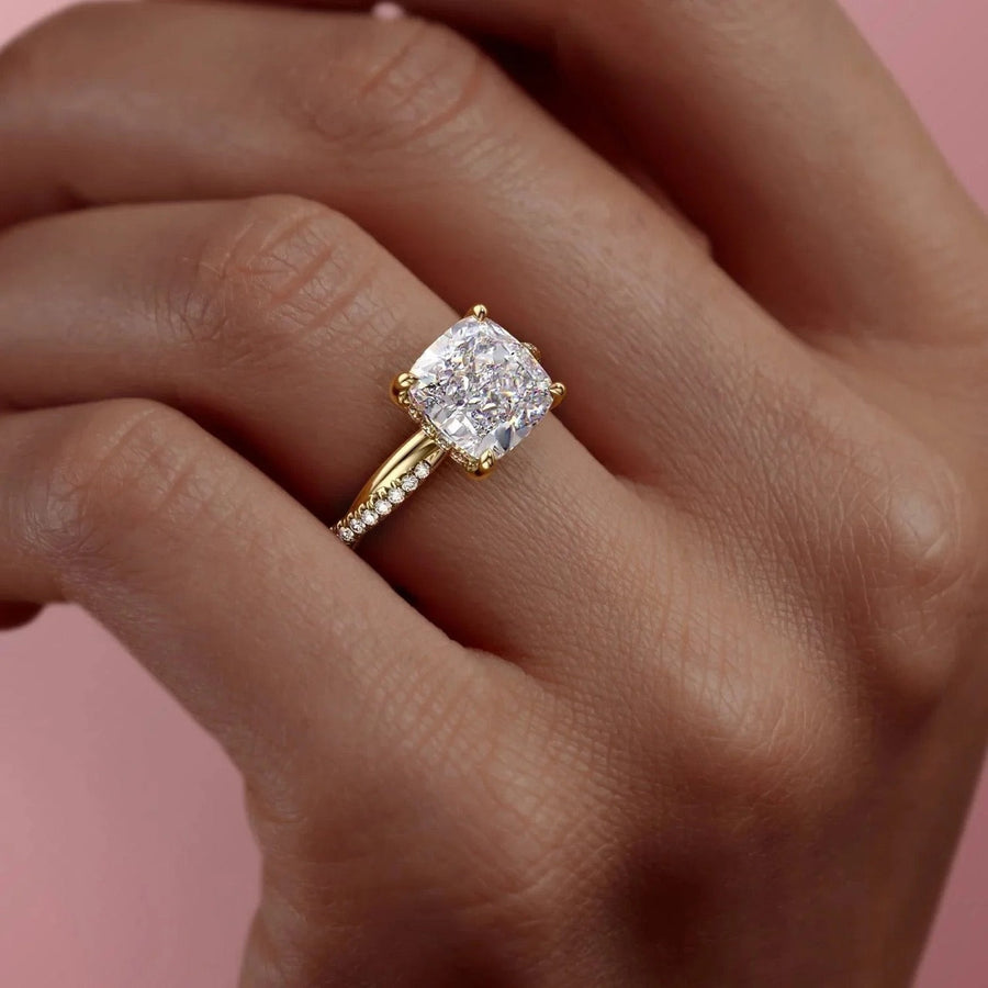 The Sunny Cushion Pave Moissanite Ring - KNT - Engagement Rings, Wedding Bands & Fine Jewelry