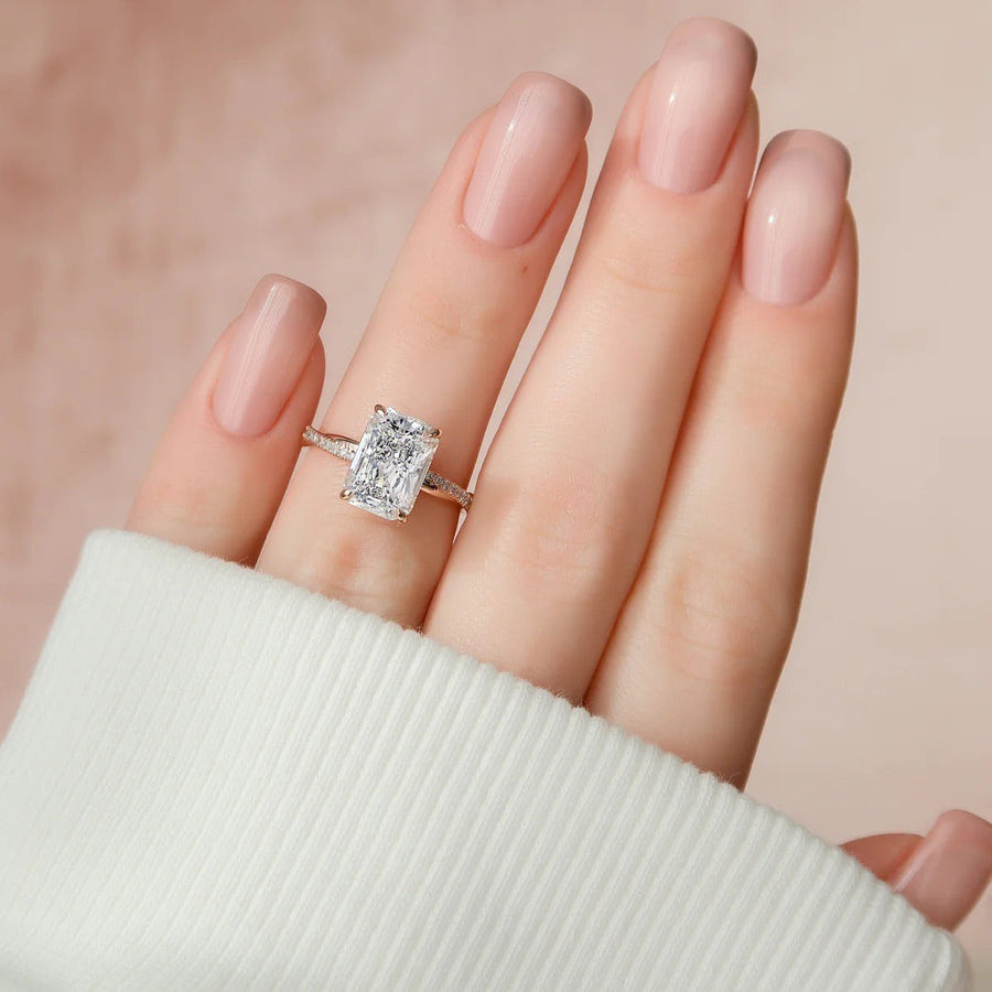 The Sunny Radiant Pave Moissanite Ring - KNT - Engagement Rings, Wedding Bands & Fine Jewelry