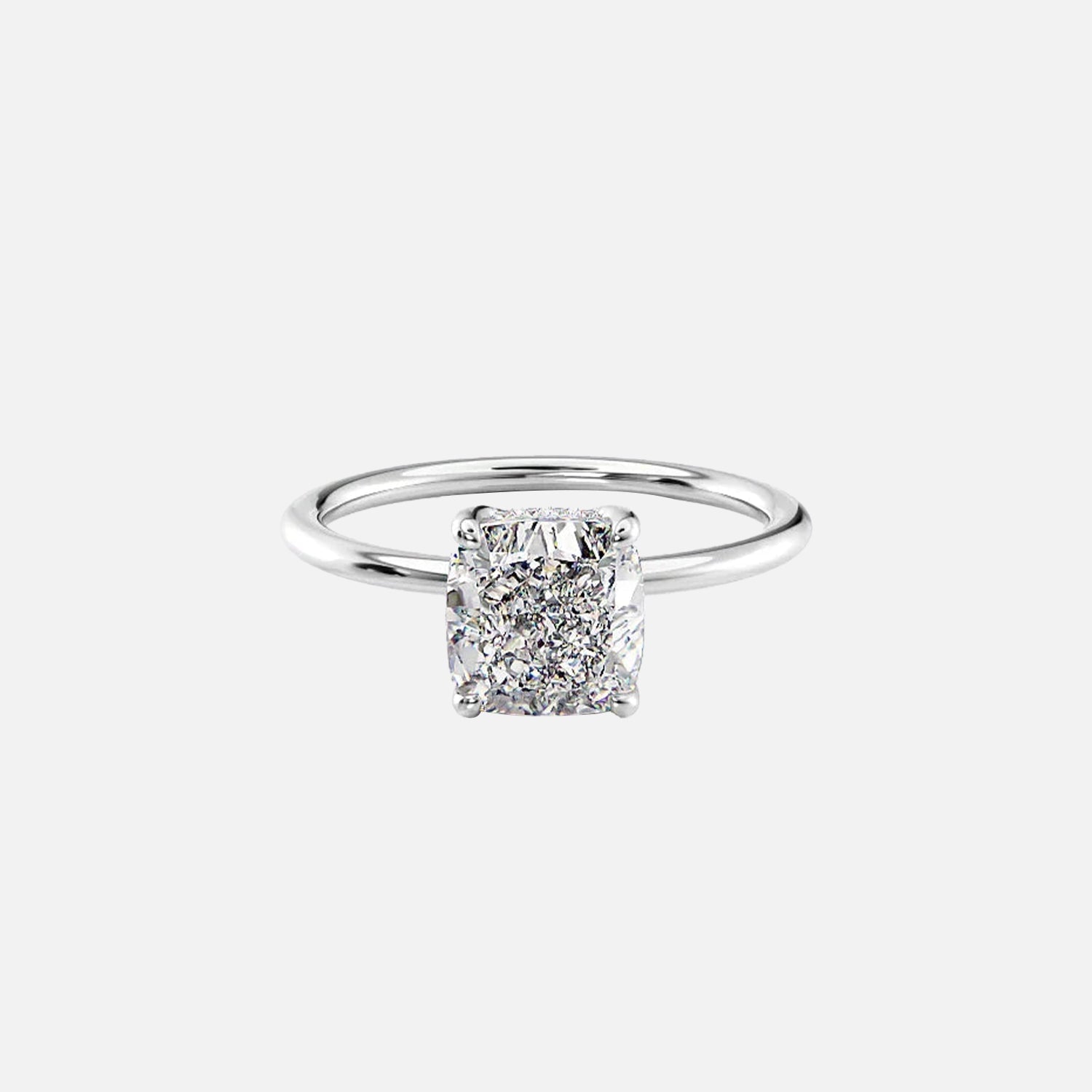 The Sydney Cushion Solitaire Moissanite Ring - KNT - Engagement Rings, Wedding Bands & Fine Jewelry
