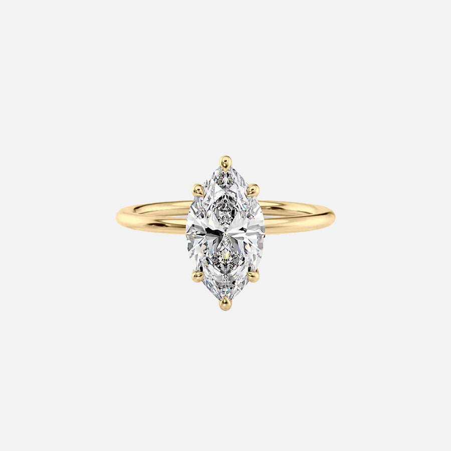 The Sydney Marquise Solitaire Moissanite Ring - KNT - Engagement Rings, Wedding Bands & Fine Jewelry