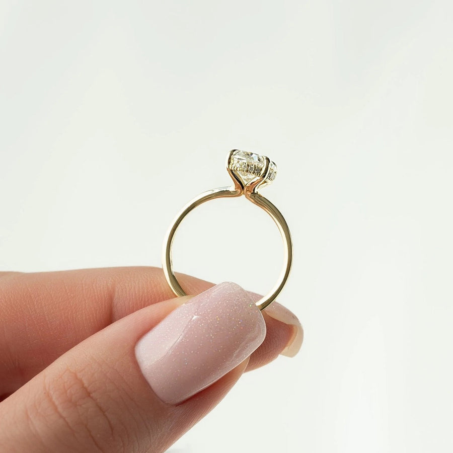 The Sydney Oval Solitaire Moissanite Ring - KNT - Engagement Rings, Wedding Bands & Fine Jewelry