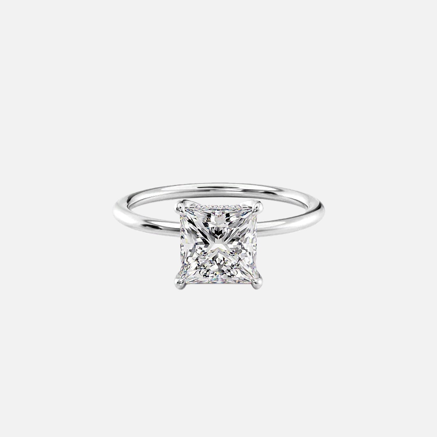 The Sydney Princess Solitaire Moissanite Ring - KNT - Engagement Rings, Wedding Bands & Fine Jewelry