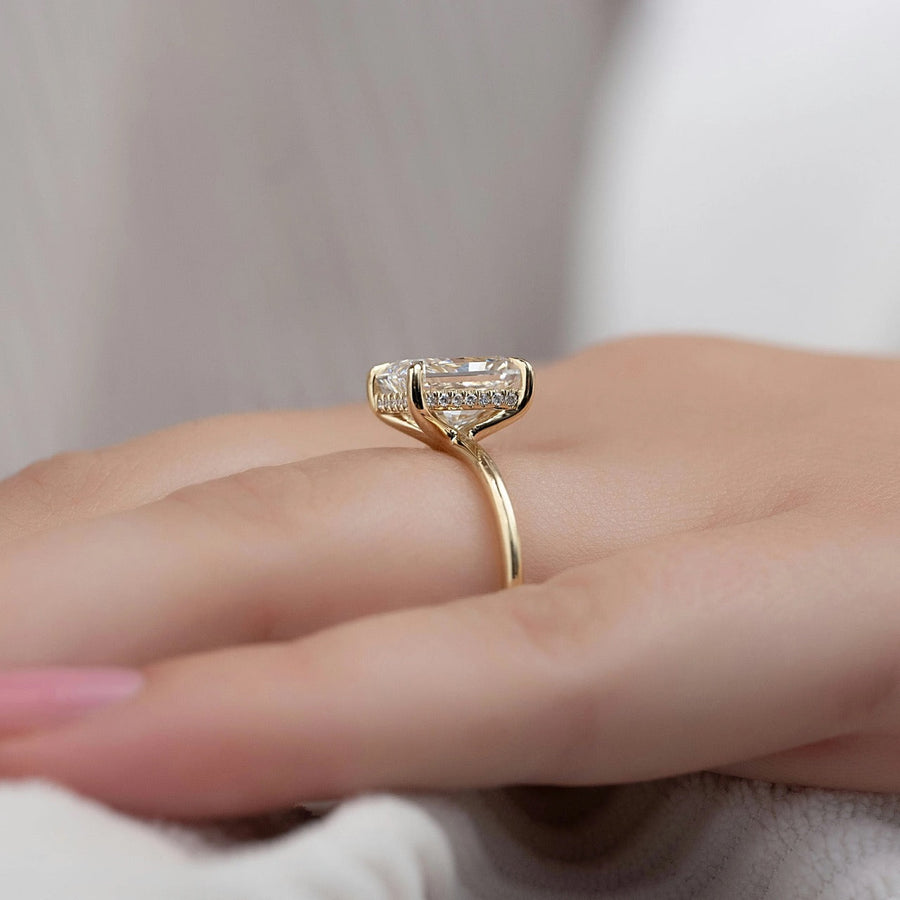 The Sydney Radiant Solitaire Moissanite Ring - KNT - Engagement Rings, Wedding Bands & Fine Jewelry