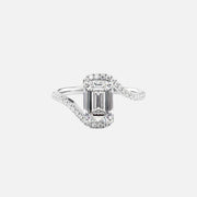 The Sylvia Emerald Pave Moissanite Ring - KNT - Engagement Rings, Wedding Bands & Fine Jewelry