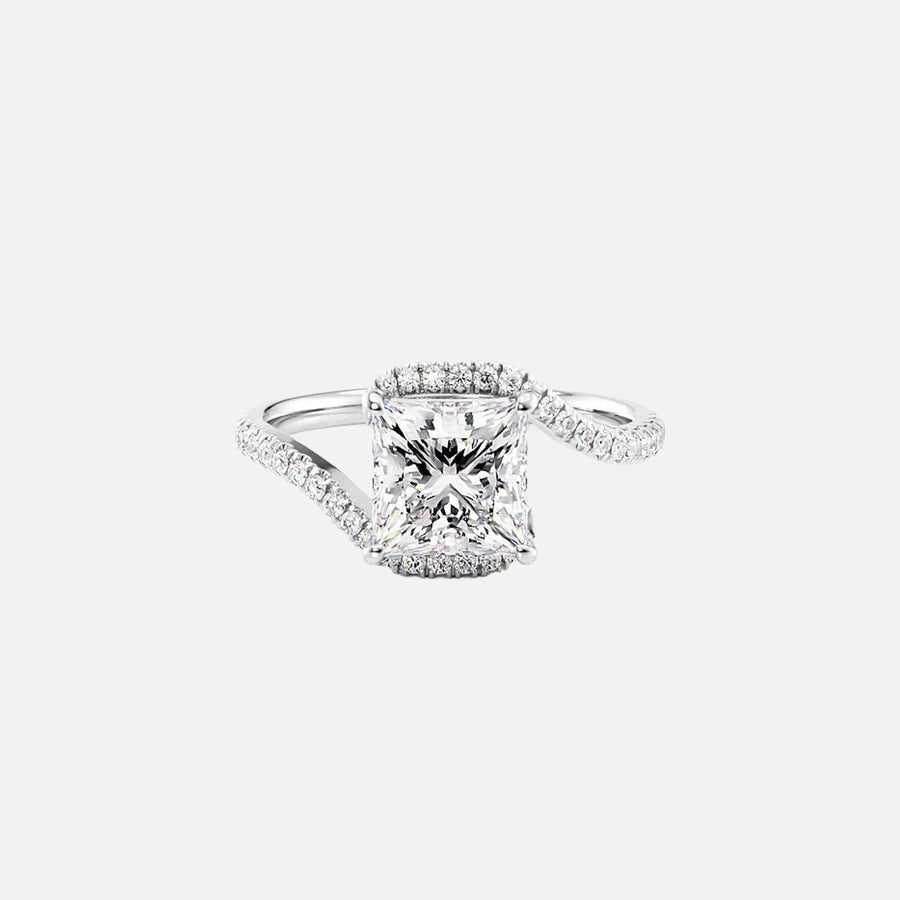 The Sylvia Princess Pave Moissanite Ring - KNT - Engagement Rings, Wedding Bands & Fine Jewelry