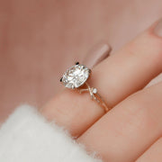  The Textured Twig Round Lab Diamond Ring 14k Yellow Gold 004 Final