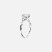  The Three Stone Twig Oval Lab Diamond Ring 18k White Gold 002