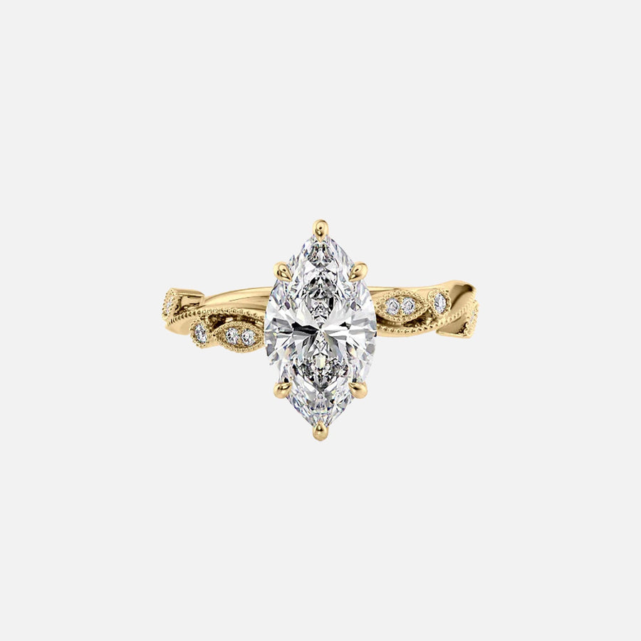 The Tiana Marquise Vintage Moissanite Ring - KNT - Engagement Rings, Wedding Bands & Fine Jewelry