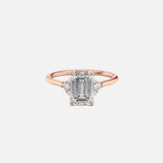  The Victoria Emerald Lab Diamond Ring 14k Rose Gold 001