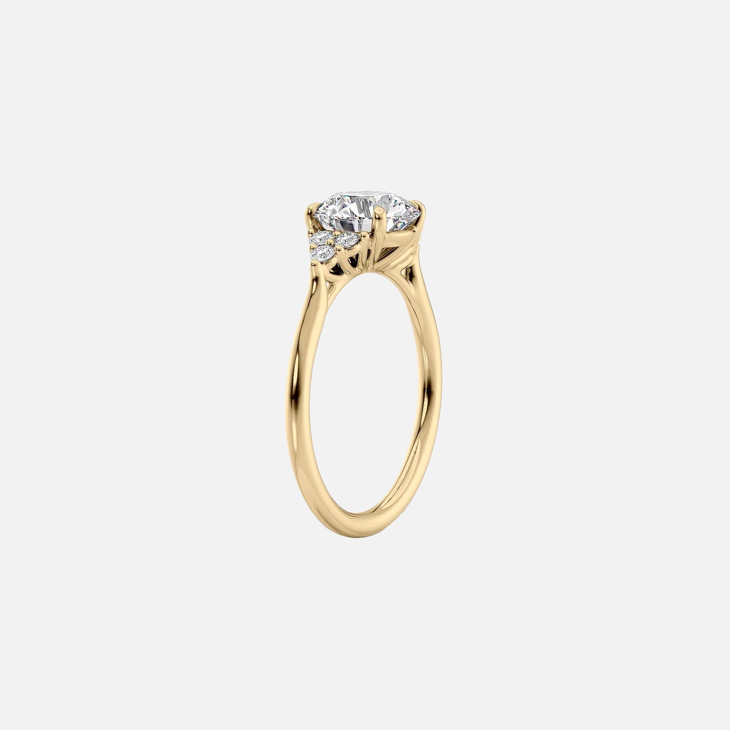  The Victoria Emerald Moissanite Ring 14k Yellow Gold 002