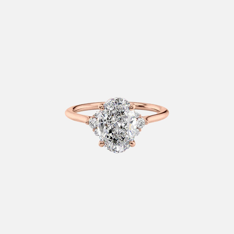  The Victoria Oval Moissanite Ring 14k Rose Gold 001