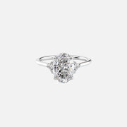  The Victoria Oval Moissanite Ring 14k White Gold 001