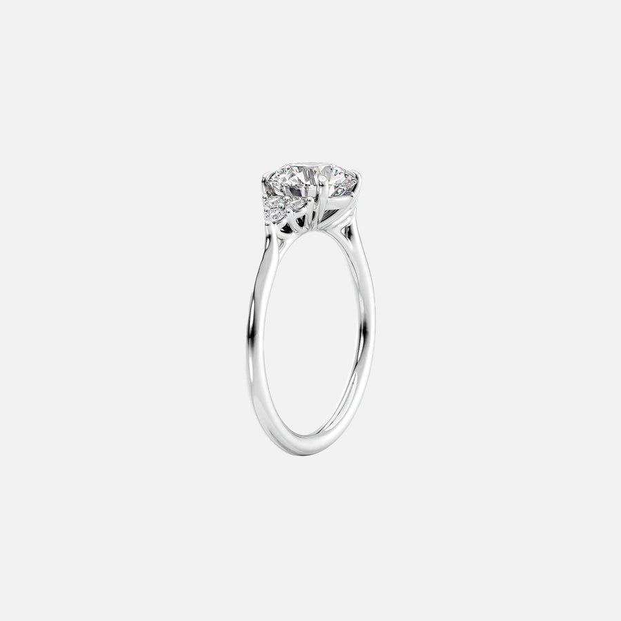  The Victoria Oval Moissanite Ring 14k White Gold 002