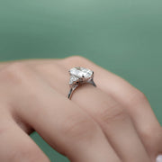  The Victoria Oval Moissanite Ring 18k White Gold 004 Final