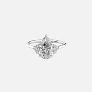  The Victoria Pear Lab Diamond Ring 18k White Gold 001