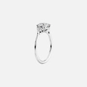  The Victoria Pear Moissanite Ring 18k White Gold 002