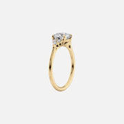  The Victoria Pear Moissanite Ring 18k Yellow Gold 002