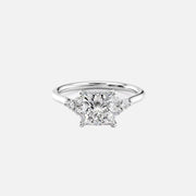  The Victoria Princess Moissanite Ring 18k White Gold 001