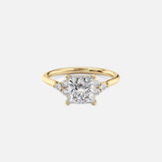  The Victoria Princess Moissanite Ring 18k Yellow Gold 001