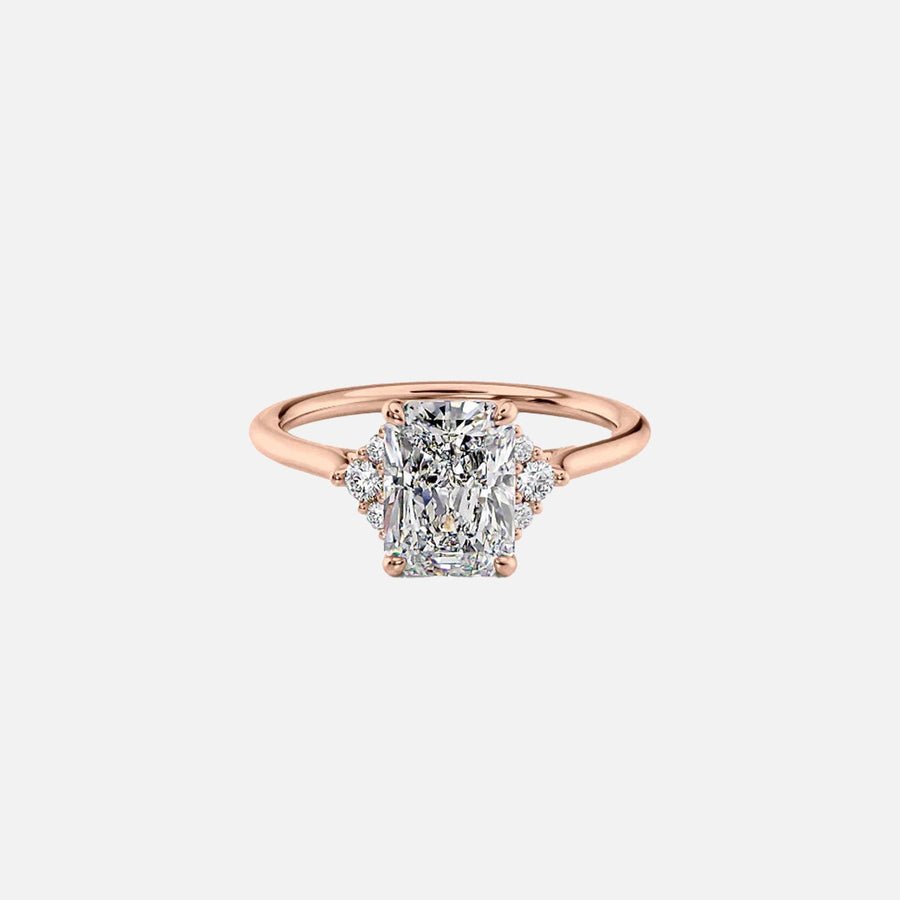  The Victoria Radiant Moissanite Ring 14k Rose Gold 001