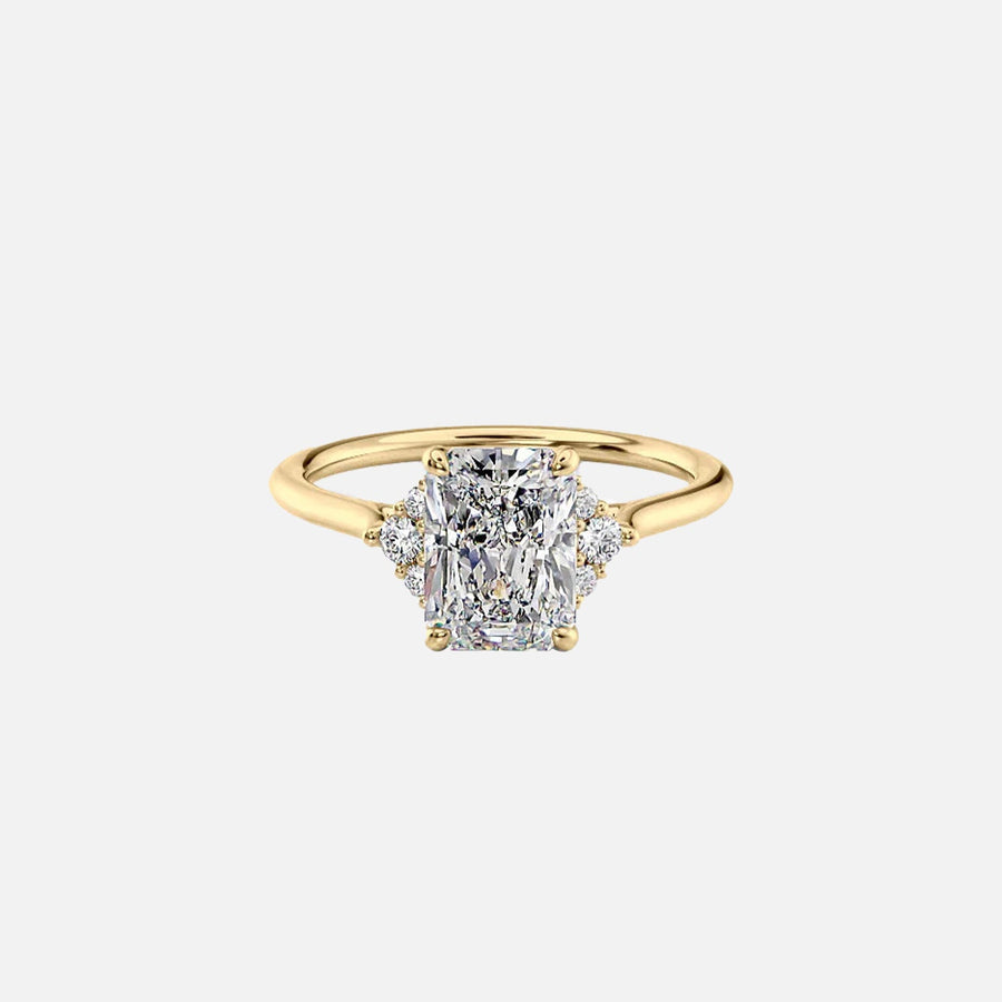 The Violet Radiant Side Stone Moissanite Ring - KNT - Engagement Rings, Wedding Bands & Fine Jewelry